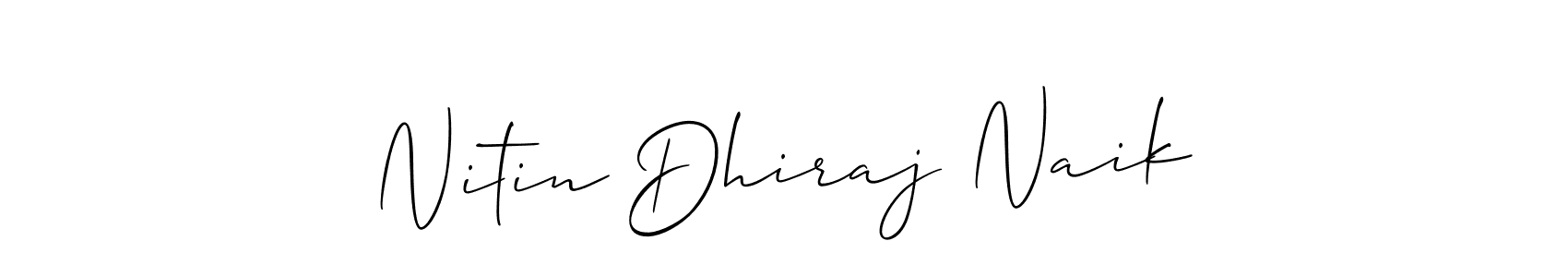 How to make Nitin Dhiraj Naik signature? Allison_Script is a professional autograph style. Create handwritten signature for Nitin Dhiraj Naik name. Nitin Dhiraj Naik signature style 2 images and pictures png