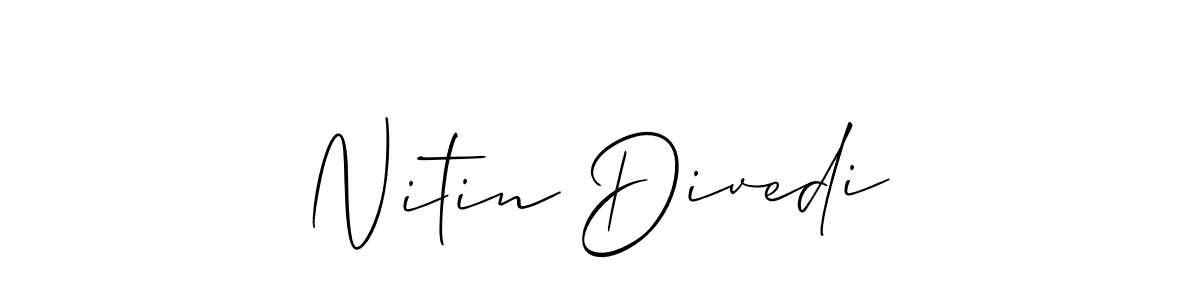 You should practise on your own different ways (Allison_Script) to write your name (Nitin Divedi) in signature. don't let someone else do it for you. Nitin Divedi signature style 2 images and pictures png