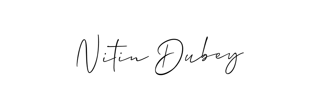 Create a beautiful signature design for name Nitin Dubey. With this signature (Allison_Script) fonts, you can make a handwritten signature for free. Nitin Dubey signature style 2 images and pictures png