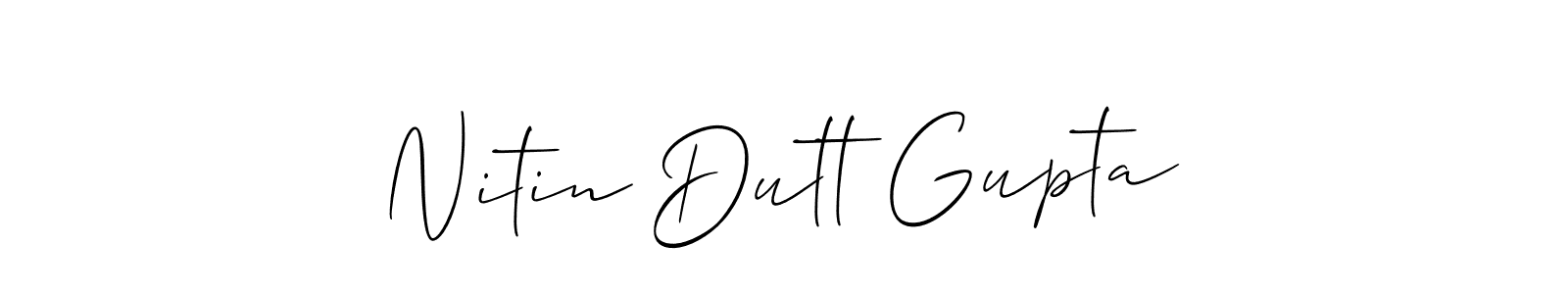 Design your own signature with our free online signature maker. With this signature software, you can create a handwritten (Allison_Script) signature for name Nitin Dutt Gupta. Nitin Dutt Gupta signature style 2 images and pictures png