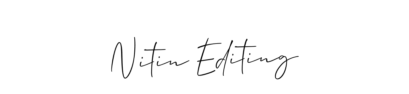 Check out images of Autograph of Nitin Editing name. Actor Nitin Editing Signature Style. Allison_Script is a professional sign style online. Nitin Editing signature style 2 images and pictures png