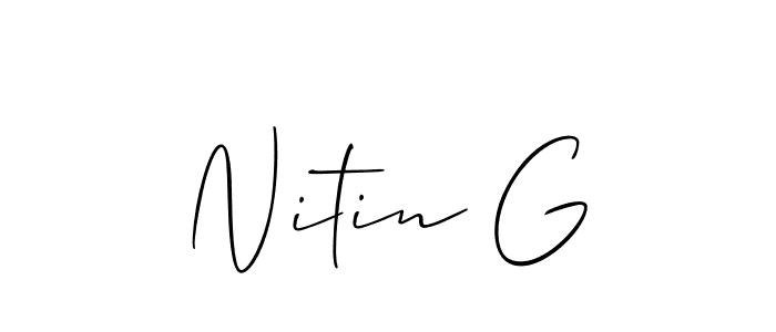 Once you've used our free online signature maker to create your best signature Allison_Script style, it's time to enjoy all of the benefits that Nitin G name signing documents. Nitin G signature style 2 images and pictures png