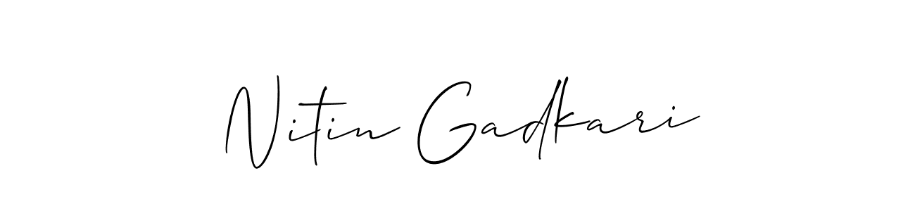 if you are searching for the best signature style for your name Nitin Gadkari. so please give up your signature search. here we have designed multiple signature styles  using Allison_Script. Nitin Gadkari signature style 2 images and pictures png