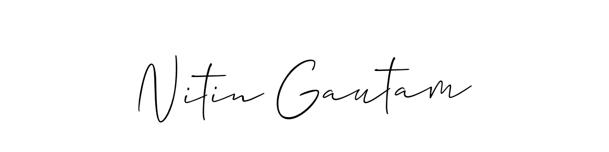 You should practise on your own different ways (Allison_Script) to write your name (Nitin Gautam) in signature. don't let someone else do it for you. Nitin Gautam signature style 2 images and pictures png