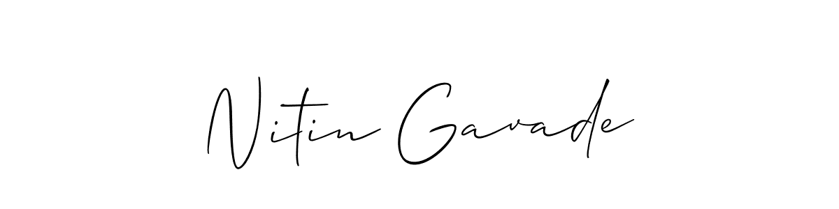 Make a beautiful signature design for name Nitin Gavade. Use this online signature maker to create a handwritten signature for free. Nitin Gavade signature style 2 images and pictures png