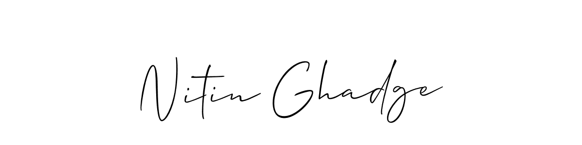 Similarly Allison_Script is the best handwritten signature design. Signature creator online .You can use it as an online autograph creator for name Nitin Ghadge. Nitin Ghadge signature style 2 images and pictures png