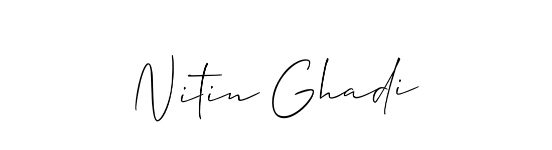 if you are searching for the best signature style for your name Nitin Ghadi. so please give up your signature search. here we have designed multiple signature styles  using Allison_Script. Nitin Ghadi signature style 2 images and pictures png