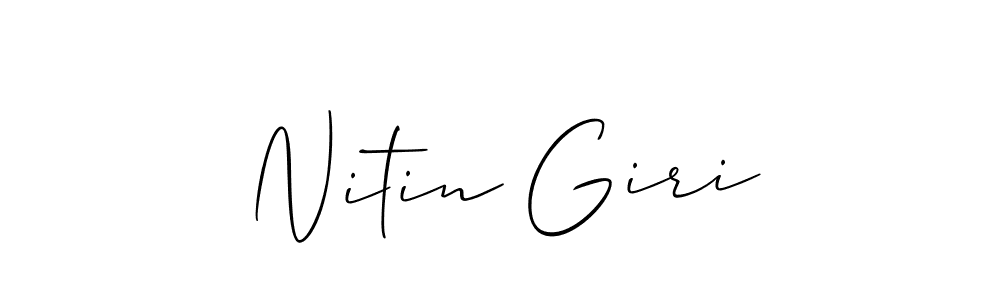Similarly Allison_Script is the best handwritten signature design. Signature creator online .You can use it as an online autograph creator for name Nitin Giri. Nitin Giri signature style 2 images and pictures png