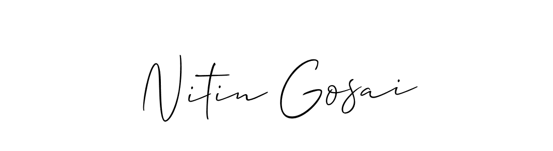 Once you've used our free online signature maker to create your best signature Allison_Script style, it's time to enjoy all of the benefits that Nitin Gosai name signing documents. Nitin Gosai signature style 2 images and pictures png