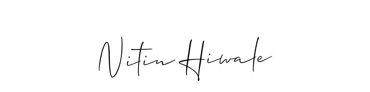 How to Draw Nitin Hiwale signature style? Allison_Script is a latest design signature styles for name Nitin Hiwale. Nitin Hiwale signature style 2 images and pictures png