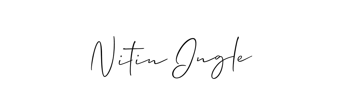 Design your own signature with our free online signature maker. With this signature software, you can create a handwritten (Allison_Script) signature for name Nitin Ingle. Nitin Ingle signature style 2 images and pictures png