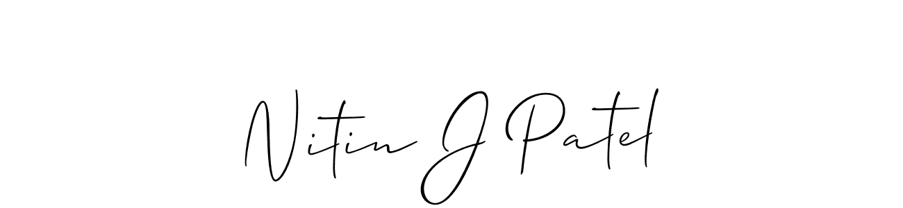 Use a signature maker to create a handwritten signature online. With this signature software, you can design (Allison_Script) your own signature for name Nitin J Patel. Nitin J Patel signature style 2 images and pictures png