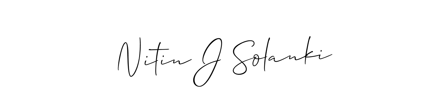 Design your own signature with our free online signature maker. With this signature software, you can create a handwritten (Allison_Script) signature for name Nitin J Solanki. Nitin J Solanki signature style 2 images and pictures png