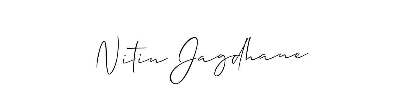 if you are searching for the best signature style for your name Nitin Jagdhane. so please give up your signature search. here we have designed multiple signature styles  using Allison_Script. Nitin Jagdhane signature style 2 images and pictures png