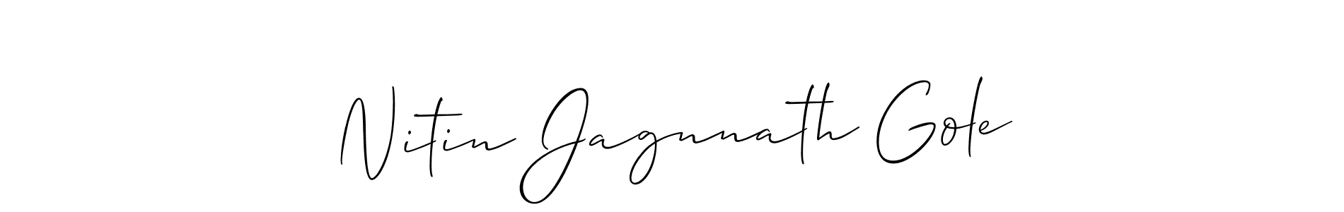 How to make Nitin Jagnnath Gole signature? Allison_Script is a professional autograph style. Create handwritten signature for Nitin Jagnnath Gole name. Nitin Jagnnath Gole signature style 2 images and pictures png