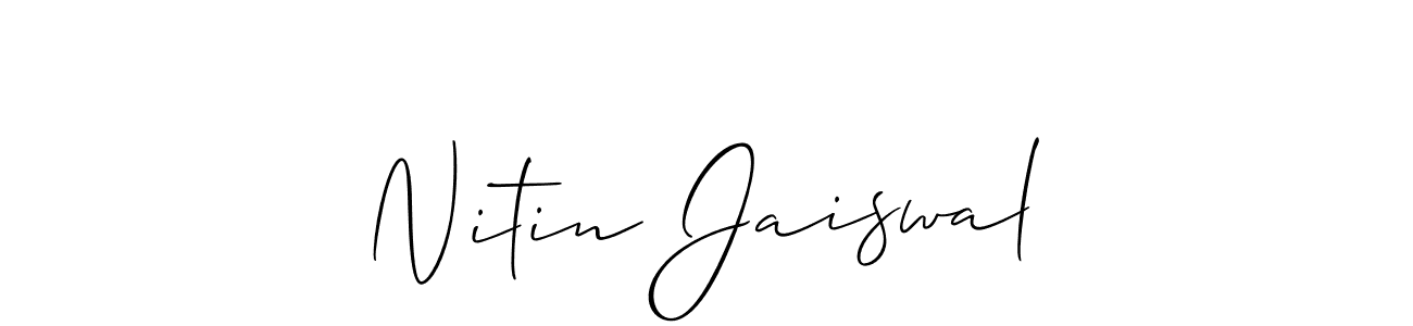 Nitin Jaiswal stylish signature style. Best Handwritten Sign (Allison_Script) for my name. Handwritten Signature Collection Ideas for my name Nitin Jaiswal. Nitin Jaiswal signature style 2 images and pictures png