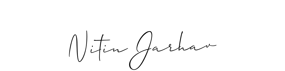 Nitin Jarhav stylish signature style. Best Handwritten Sign (Allison_Script) for my name. Handwritten Signature Collection Ideas for my name Nitin Jarhav. Nitin Jarhav signature style 2 images and pictures png