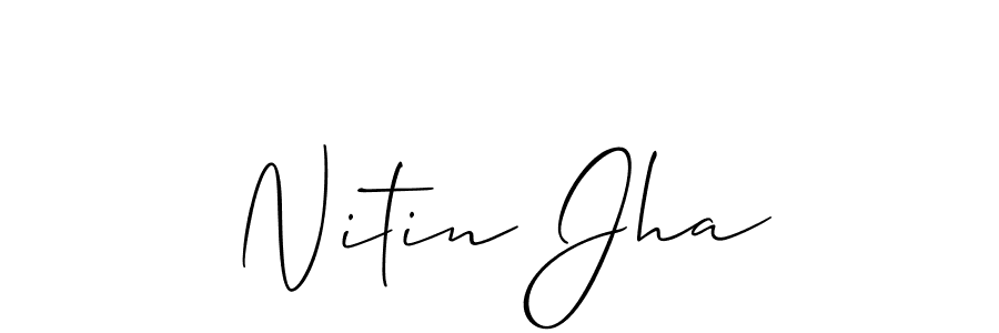 The best way (Allison_Script) to make a short signature is to pick only two or three words in your name. The name Nitin Jha include a total of six letters. For converting this name. Nitin Jha signature style 2 images and pictures png