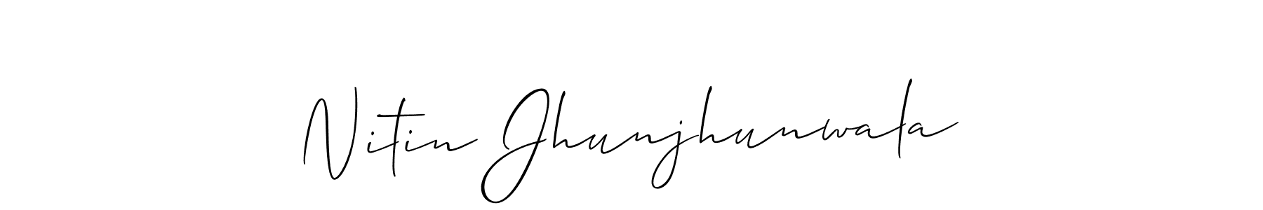 Make a beautiful signature design for name Nitin Jhunjhunwala. Use this online signature maker to create a handwritten signature for free. Nitin Jhunjhunwala signature style 2 images and pictures png