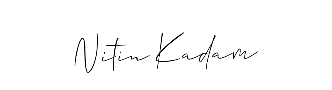 Create a beautiful signature design for name Nitin Kadam. With this signature (Allison_Script) fonts, you can make a handwritten signature for free. Nitin Kadam signature style 2 images and pictures png