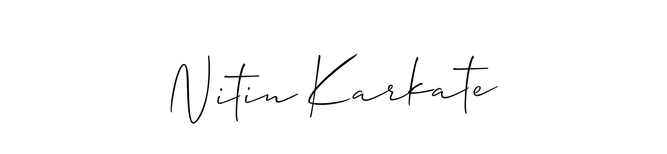 You can use this online signature creator to create a handwritten signature for the name Nitin Karkate. This is the best online autograph maker. Nitin Karkate signature style 2 images and pictures png