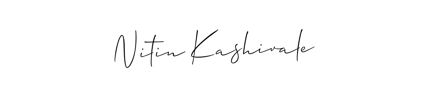 Similarly Allison_Script is the best handwritten signature design. Signature creator online .You can use it as an online autograph creator for name Nitin Kashivale. Nitin Kashivale signature style 2 images and pictures png
