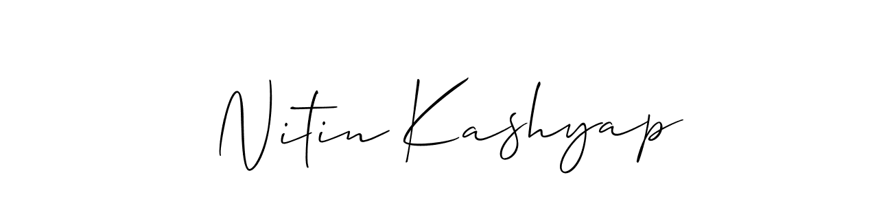 How to make Nitin Kashyap signature? Allison_Script is a professional autograph style. Create handwritten signature for Nitin Kashyap name. Nitin Kashyap signature style 2 images and pictures png