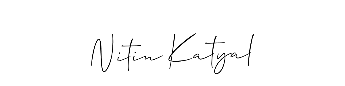 Also You can easily find your signature by using the search form. We will create Nitin Katyal name handwritten signature images for you free of cost using Allison_Script sign style. Nitin Katyal signature style 2 images and pictures png