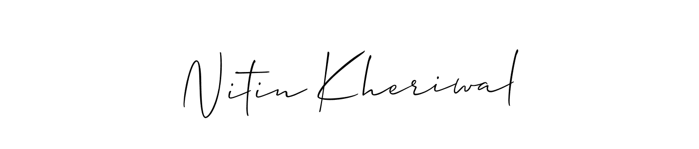 if you are searching for the best signature style for your name Nitin Kheriwal. so please give up your signature search. here we have designed multiple signature styles  using Allison_Script. Nitin Kheriwal signature style 2 images and pictures png