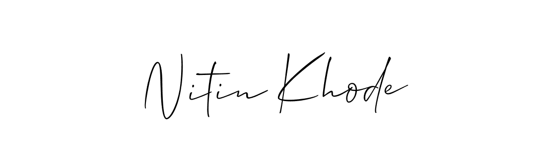 You can use this online signature creator to create a handwritten signature for the name Nitin Khode. This is the best online autograph maker. Nitin Khode signature style 2 images and pictures png