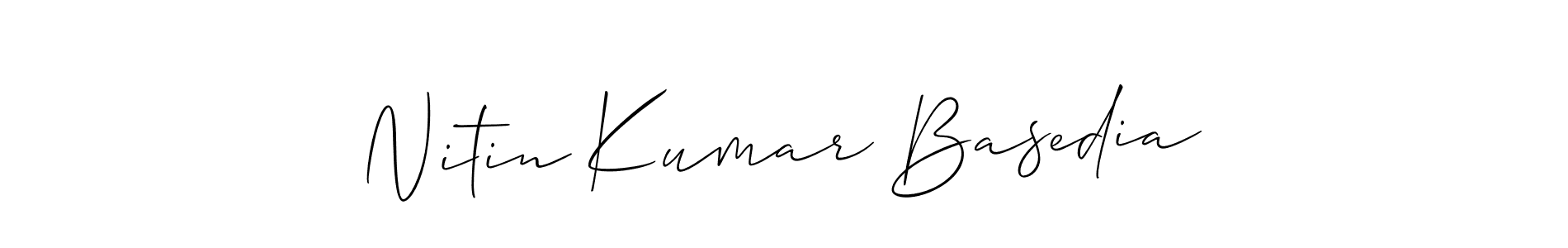 Create a beautiful signature design for name Nitin Kumar Basedia. With this signature (Allison_Script) fonts, you can make a handwritten signature for free. Nitin Kumar Basedia signature style 2 images and pictures png