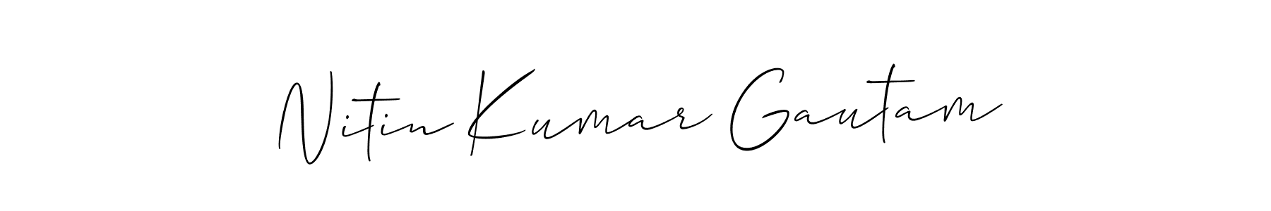Design your own signature with our free online signature maker. With this signature software, you can create a handwritten (Allison_Script) signature for name Nitin Kumar Gautam. Nitin Kumar Gautam signature style 2 images and pictures png