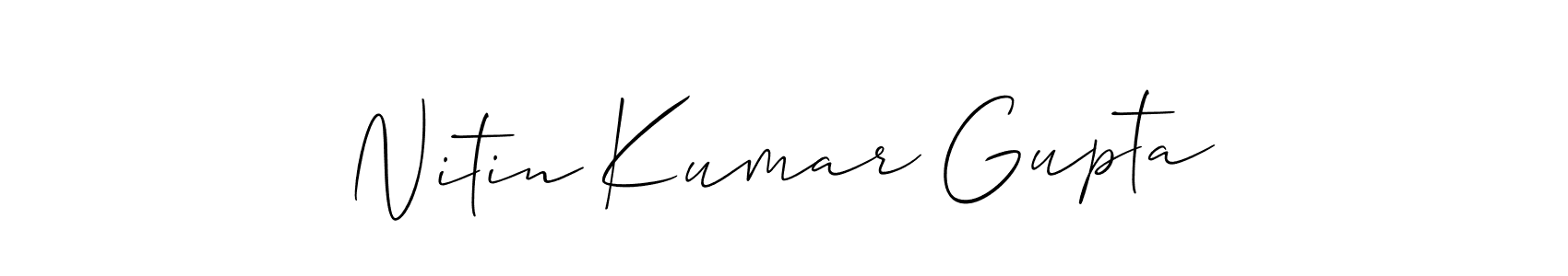 Nitin Kumar Gupta stylish signature style. Best Handwritten Sign (Allison_Script) for my name. Handwritten Signature Collection Ideas for my name Nitin Kumar Gupta. Nitin Kumar Gupta signature style 2 images and pictures png