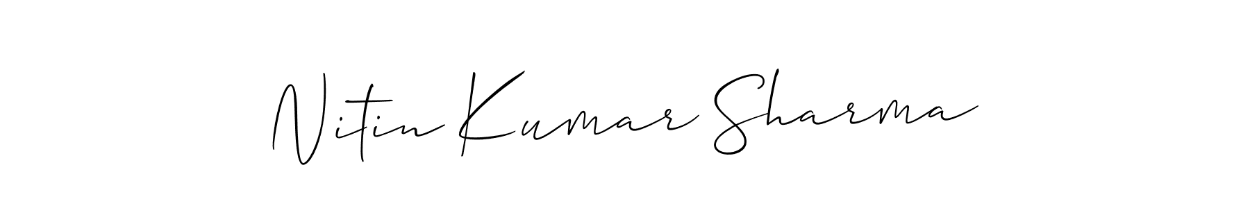 How to Draw Nitin Kumar Sharma signature style? Allison_Script is a latest design signature styles for name Nitin Kumar Sharma. Nitin Kumar Sharma signature style 2 images and pictures png