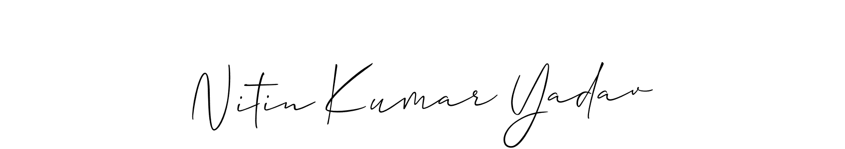 Nitin Kumar Yadav stylish signature style. Best Handwritten Sign (Allison_Script) for my name. Handwritten Signature Collection Ideas for my name Nitin Kumar Yadav. Nitin Kumar Yadav signature style 2 images and pictures png