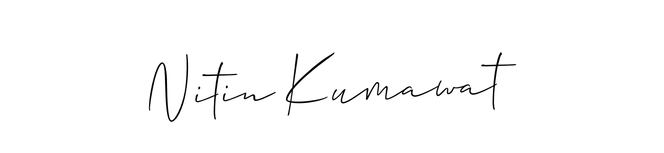 It looks lik you need a new signature style for name Nitin Kumawat. Design unique handwritten (Allison_Script) signature with our free signature maker in just a few clicks. Nitin Kumawat signature style 2 images and pictures png