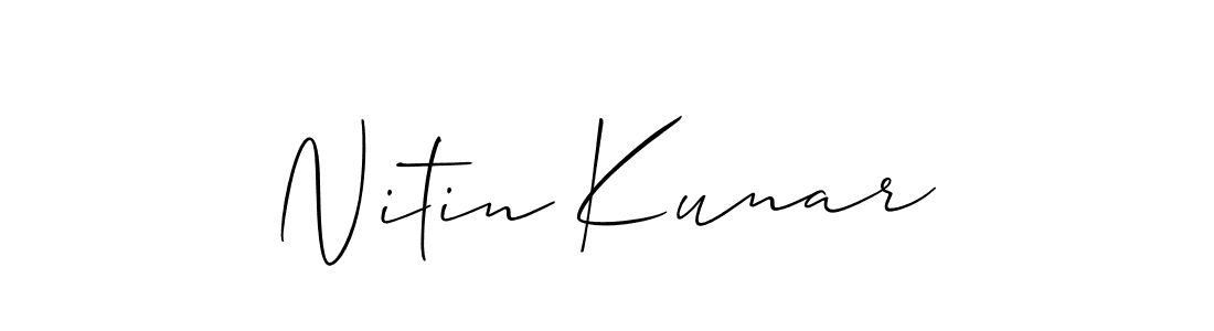 Make a beautiful signature design for name Nitin Kunar. Use this online signature maker to create a handwritten signature for free. Nitin Kunar signature style 2 images and pictures png