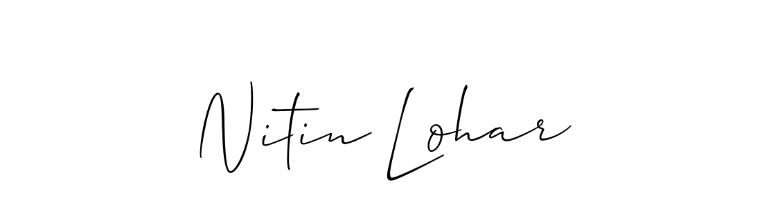 Make a beautiful signature design for name Nitin Lohar. With this signature (Allison_Script) style, you can create a handwritten signature for free. Nitin Lohar signature style 2 images and pictures png