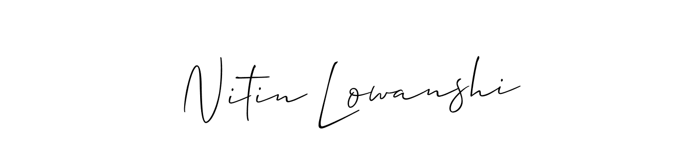 You can use this online signature creator to create a handwritten signature for the name Nitin Lowanshi. This is the best online autograph maker. Nitin Lowanshi signature style 2 images and pictures png