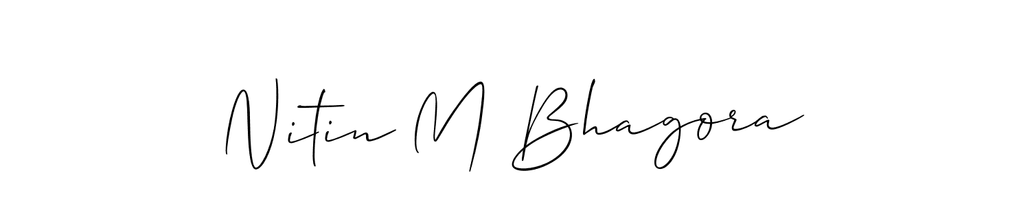 Check out images of Autograph of Nitin M Bhagora name. Actor Nitin M Bhagora Signature Style. Allison_Script is a professional sign style online. Nitin M Bhagora signature style 2 images and pictures png