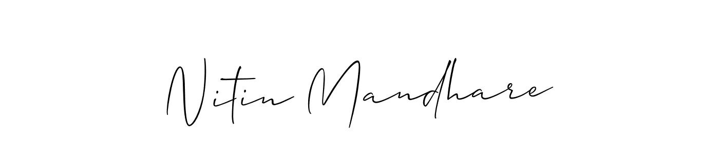 Make a beautiful signature design for name Nitin Mandhare. Use this online signature maker to create a handwritten signature for free. Nitin Mandhare signature style 2 images and pictures png