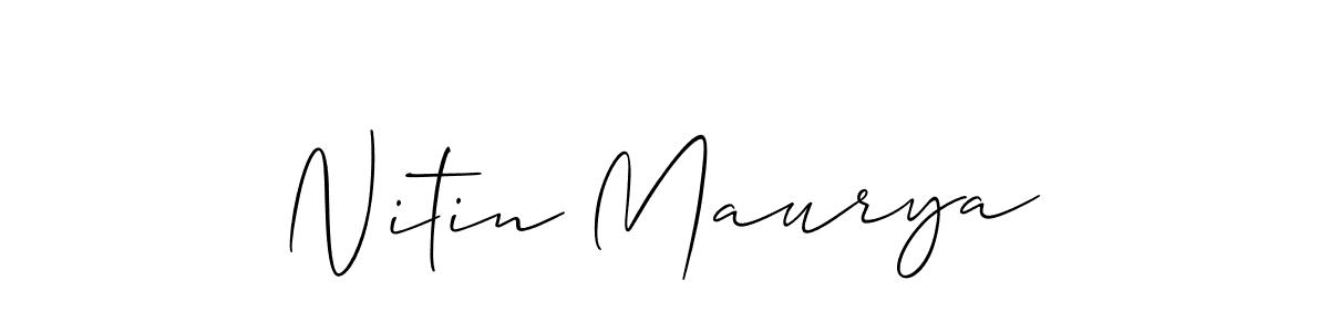 You should practise on your own different ways (Allison_Script) to write your name (Nitin Maurya) in signature. don't let someone else do it for you. Nitin Maurya signature style 2 images and pictures png