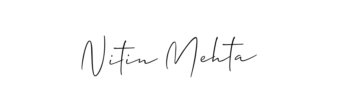 This is the best signature style for the Nitin Mehta name. Also you like these signature font (Allison_Script). Mix name signature. Nitin Mehta signature style 2 images and pictures png