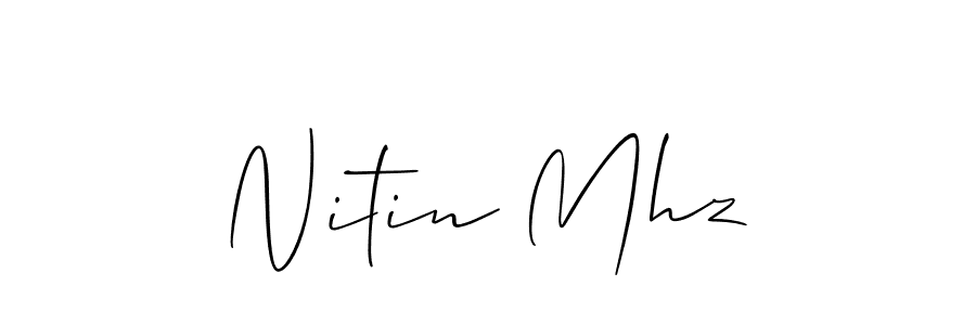 Design your own signature with our free online signature maker. With this signature software, you can create a handwritten (Allison_Script) signature for name Nitin Mhz. Nitin Mhz signature style 2 images and pictures png