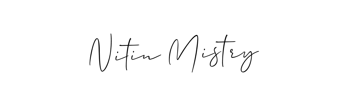 Best and Professional Signature Style for Nitin Mistry. Allison_Script Best Signature Style Collection. Nitin Mistry signature style 2 images and pictures png