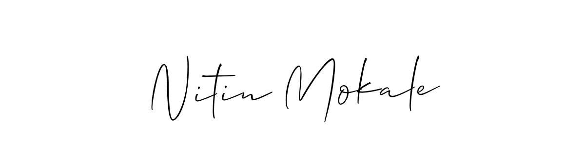 You can use this online signature creator to create a handwritten signature for the name Nitin Mokale. This is the best online autograph maker. Nitin Mokale signature style 2 images and pictures png