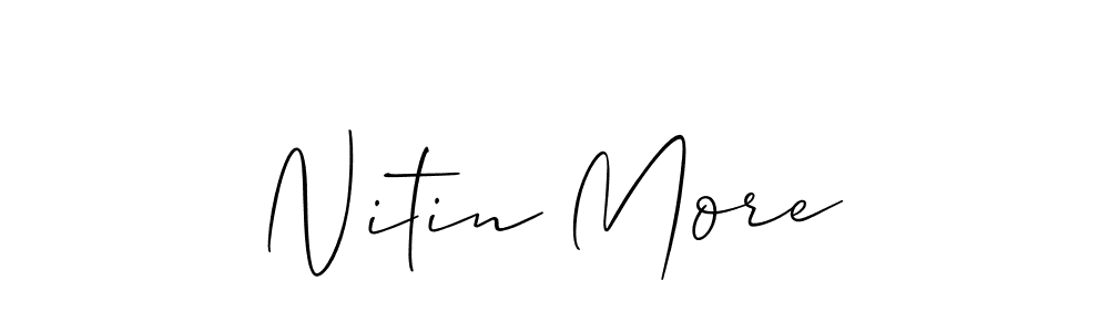 Also You can easily find your signature by using the search form. We will create Nitin More name handwritten signature images for you free of cost using Allison_Script sign style. Nitin More signature style 2 images and pictures png