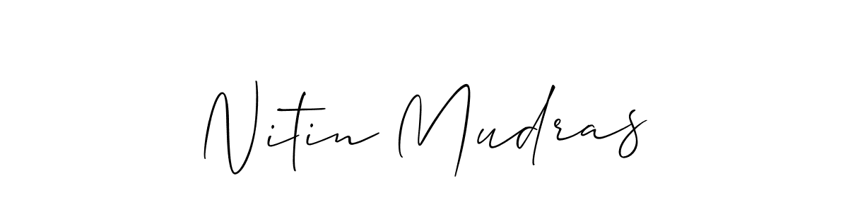 if you are searching for the best signature style for your name Nitin Mudras. so please give up your signature search. here we have designed multiple signature styles  using Allison_Script. Nitin Mudras signature style 2 images and pictures png