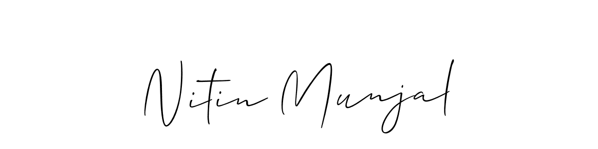 Similarly Allison_Script is the best handwritten signature design. Signature creator online .You can use it as an online autograph creator for name Nitin Munjal. Nitin Munjal signature style 2 images and pictures png