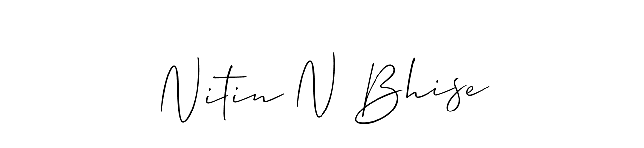 How to make Nitin N Bhise signature? Allison_Script is a professional autograph style. Create handwritten signature for Nitin N Bhise name. Nitin N Bhise signature style 2 images and pictures png